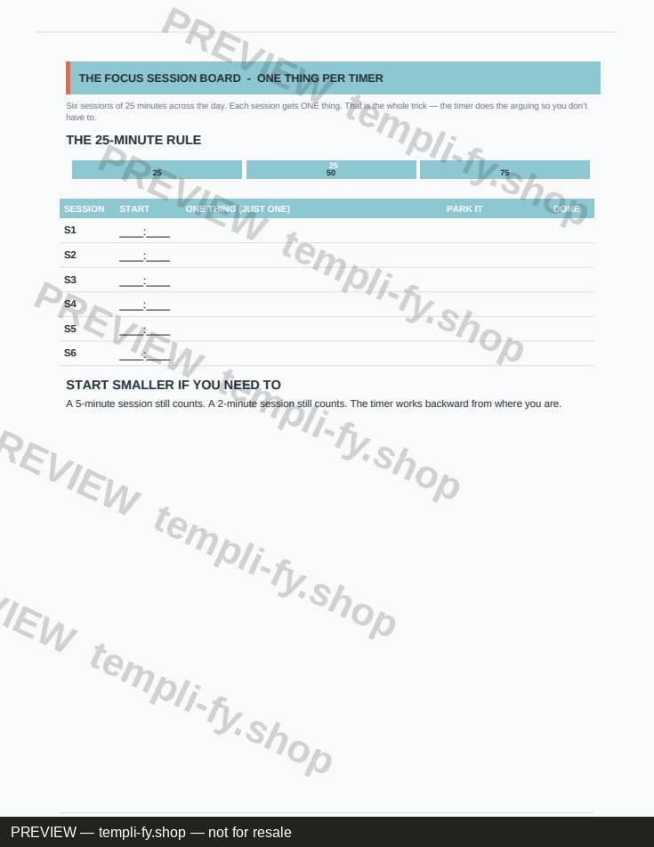 ADHD & Productivity Planner Collection preview 3