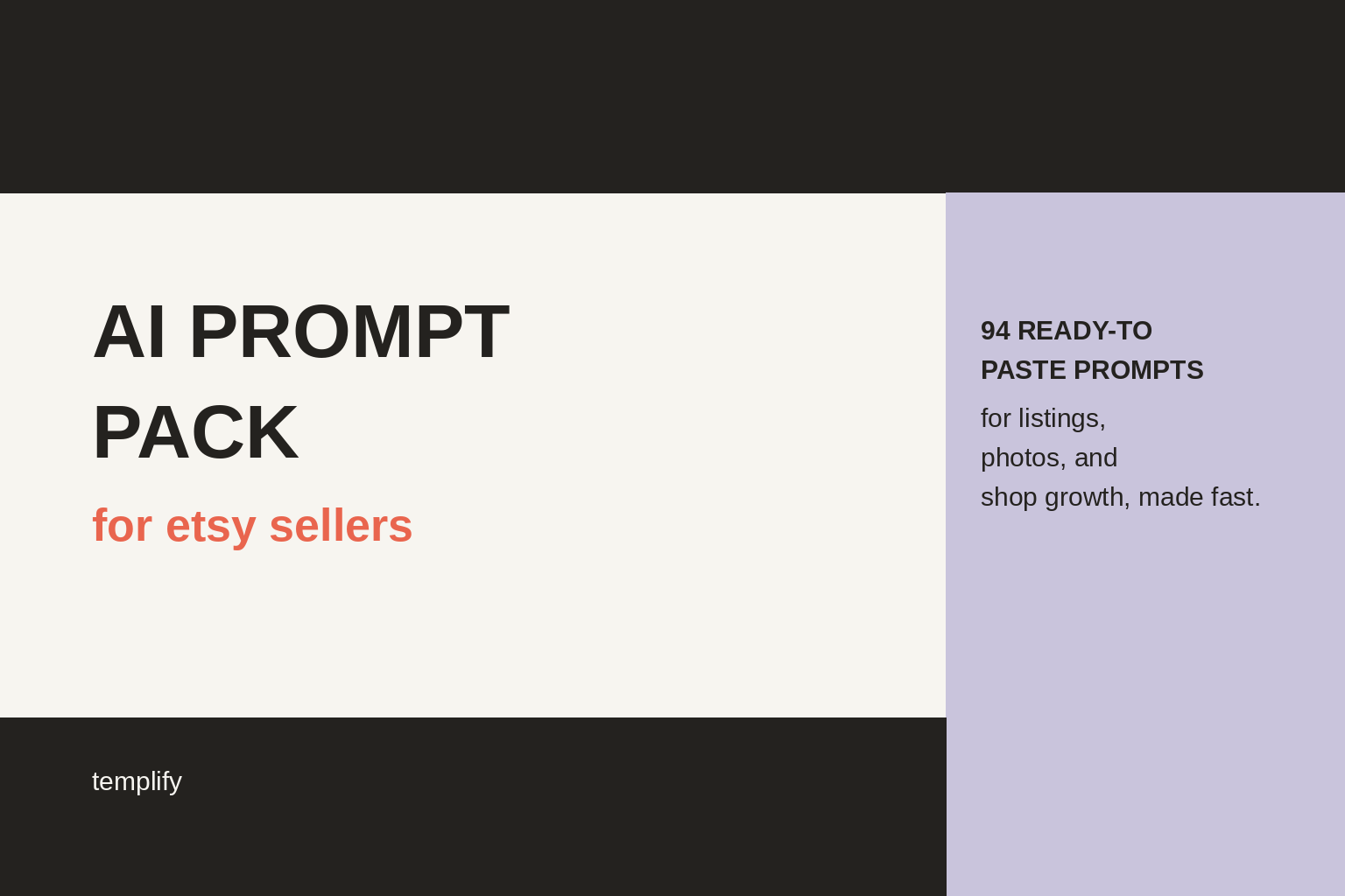 AI Prompt Pack for Etsy Sellers preview