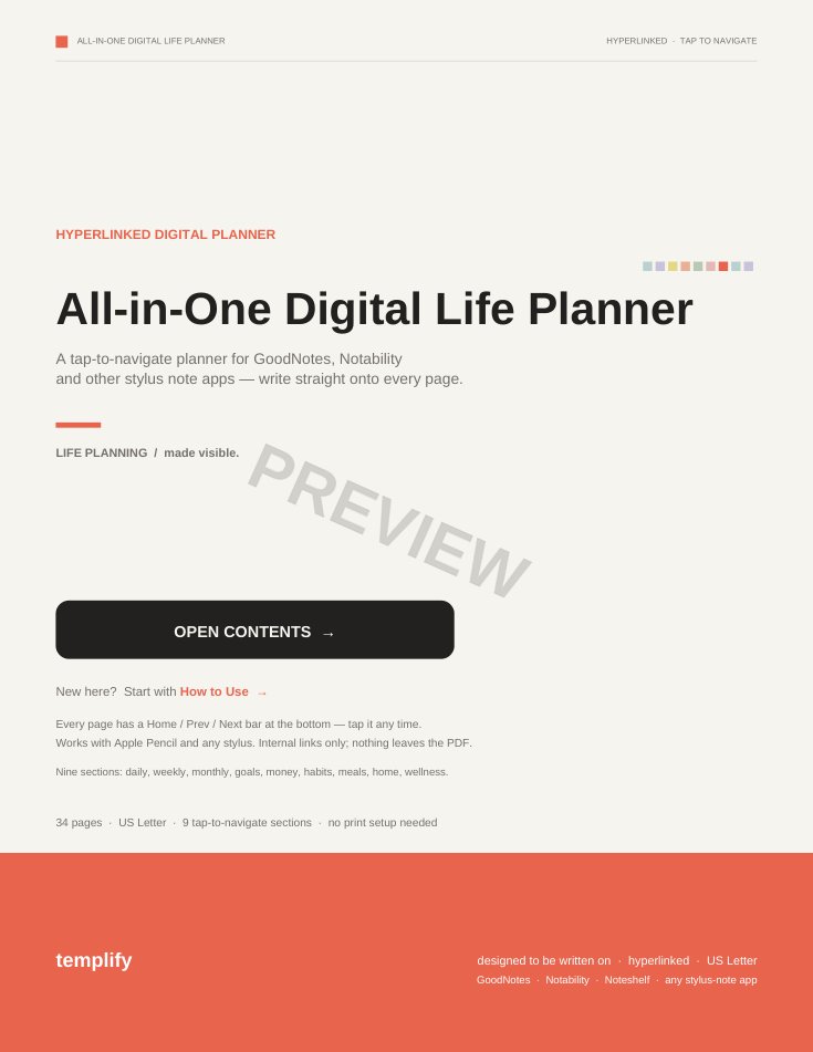 All-in-One Digital Life Planner preview