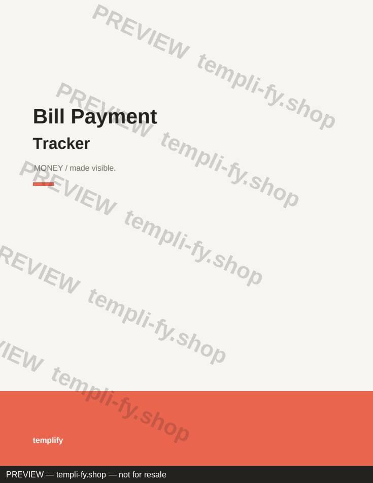 Bill Payment Tracker preview