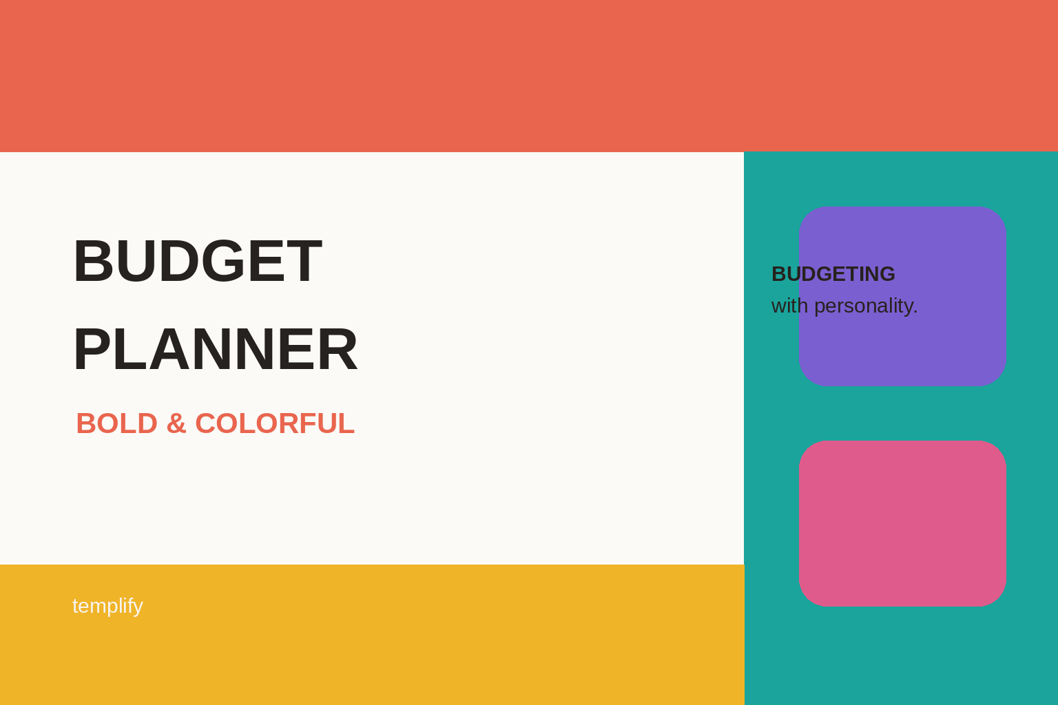 Bold & Colorful Budget Planner preview 2