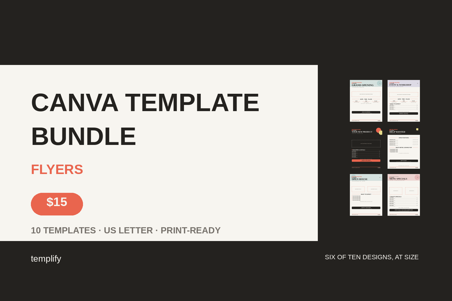 Canva Template Bundle: Flyers preview