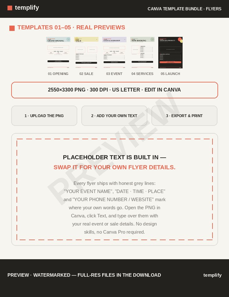 Canva Template Bundle: Flyers preview 2