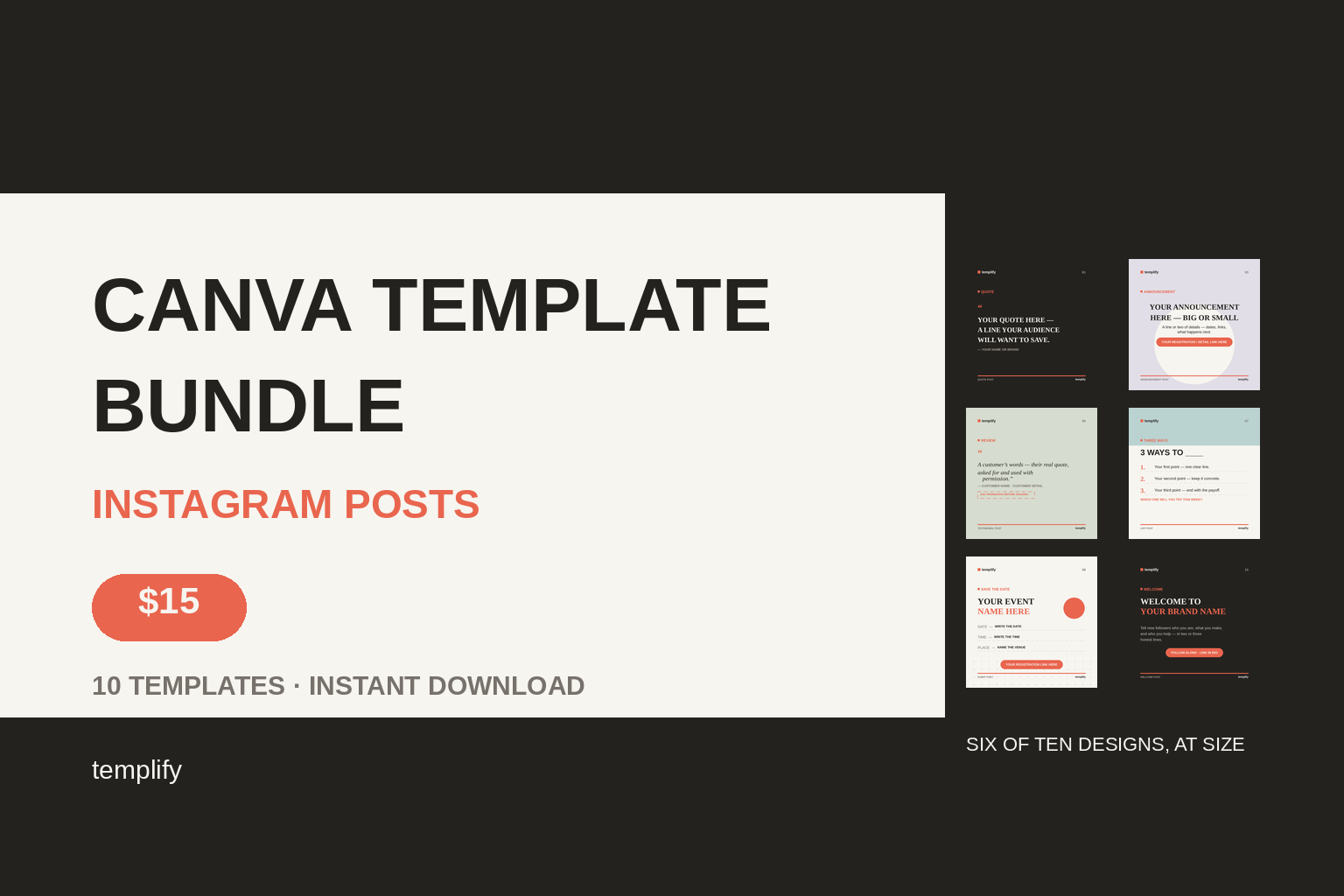 Canva Template Bundle: Instagram Posts preview