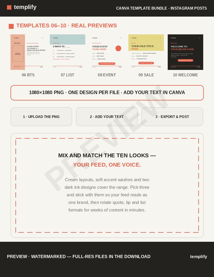 Canva Template Bundle: Instagram Posts preview 3