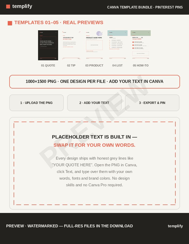 Canva Template Bundle: Pinterest Pins preview 2