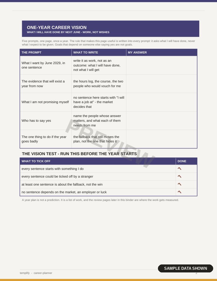 Career Planner preview