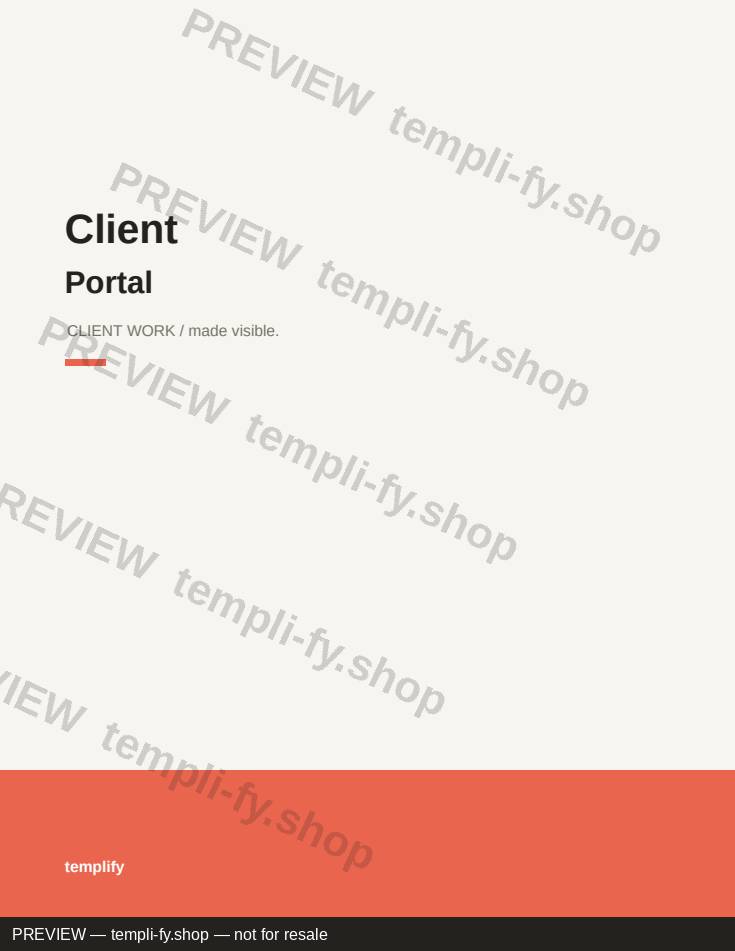 Client Portal Template preview