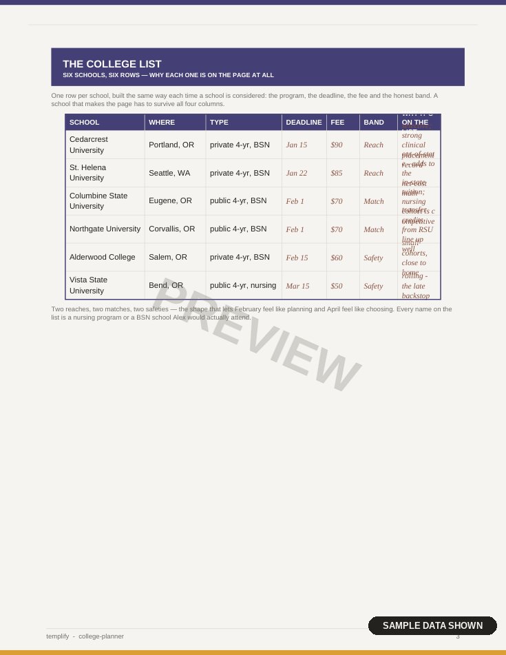 College Planner preview 2