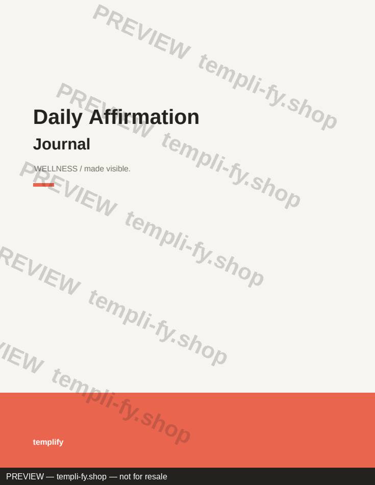 Daily Affirmation Journal preview