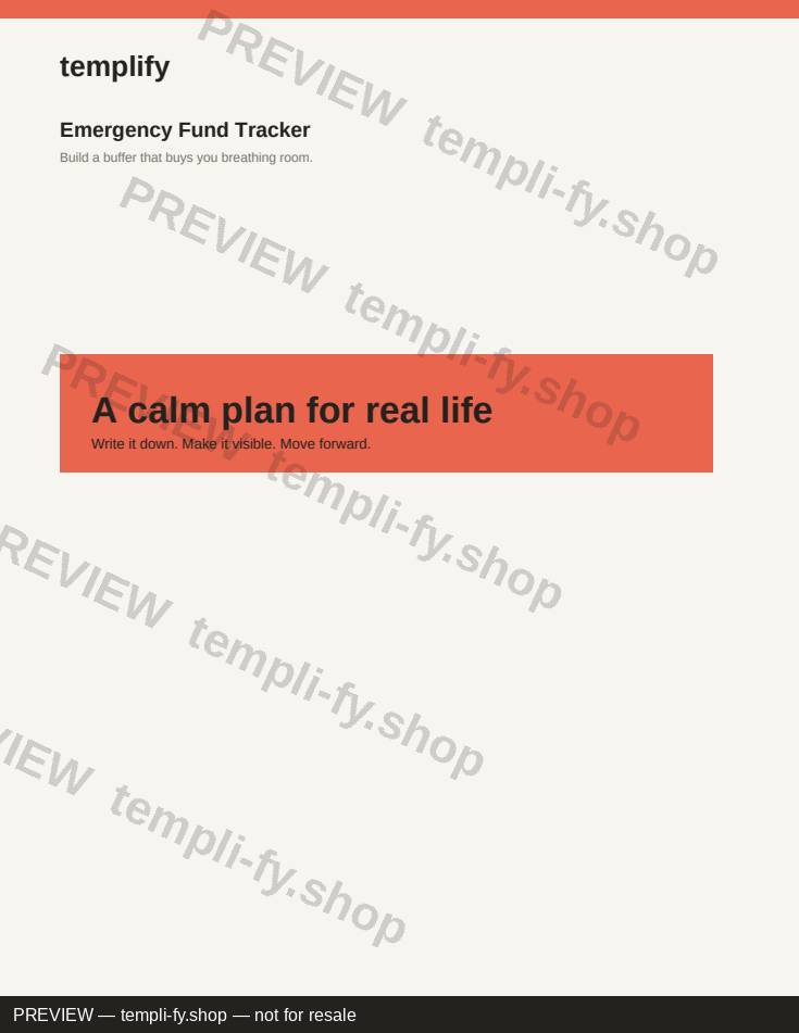 Emergency Fund Tracker preview