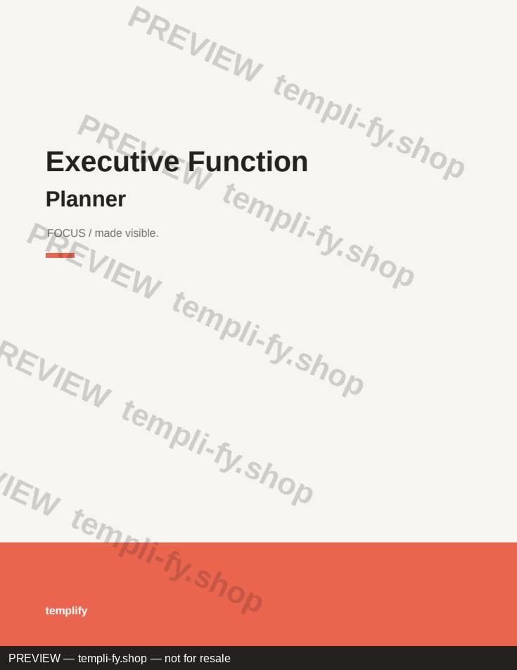 Executive Function Planner preview 2