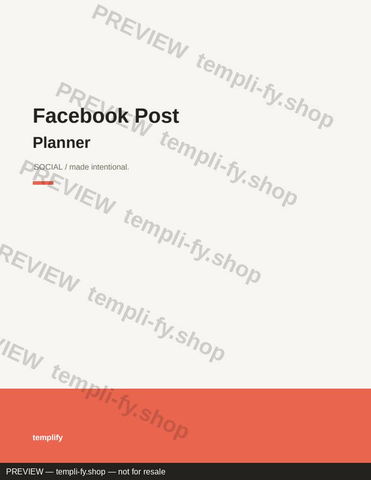 Facebook Post Planner preview