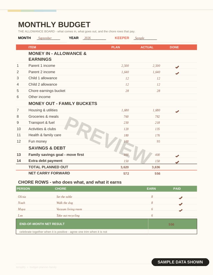 Family Budget Planner preview
