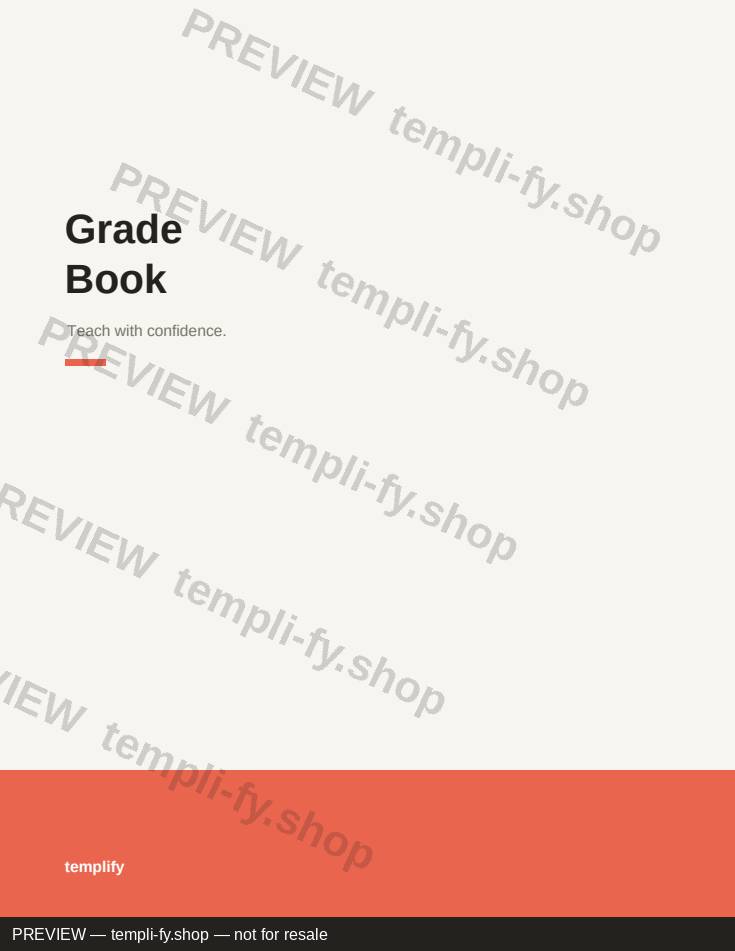 Grade Book preview
