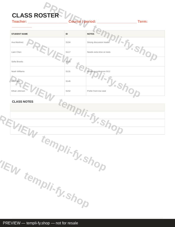 Grade Book preview 2