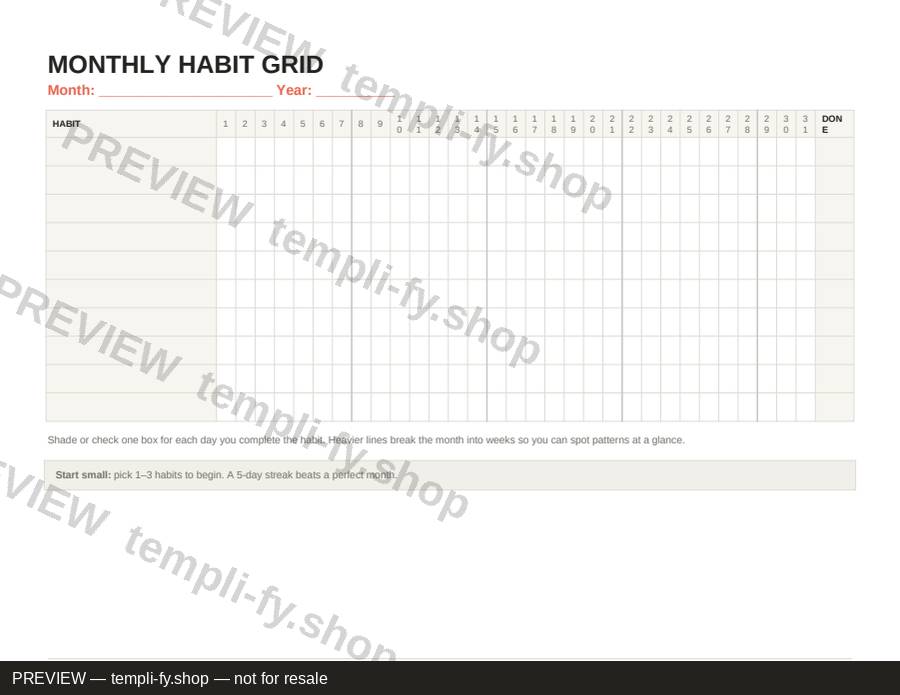 Habit Tracker preview 3