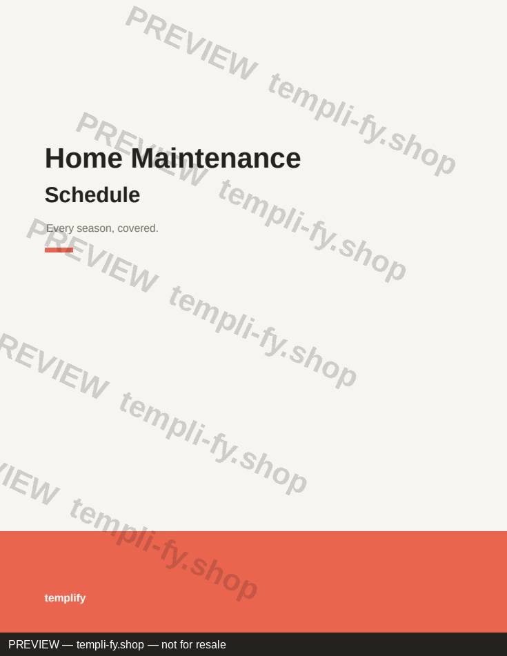 Home Maintenance Schedule preview