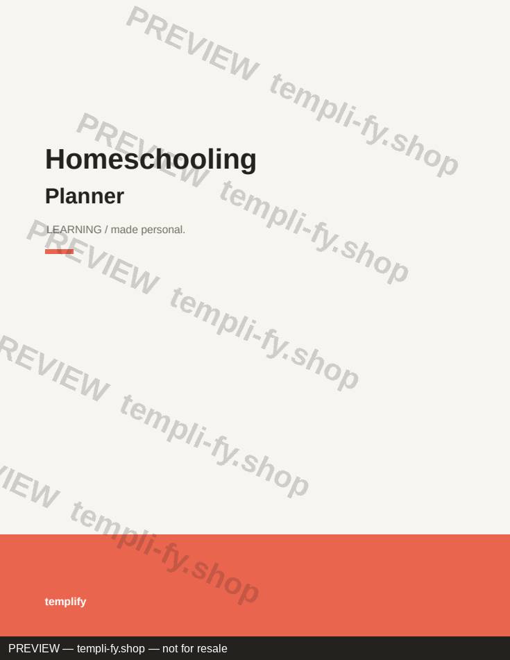 Homeschooling Planner preview