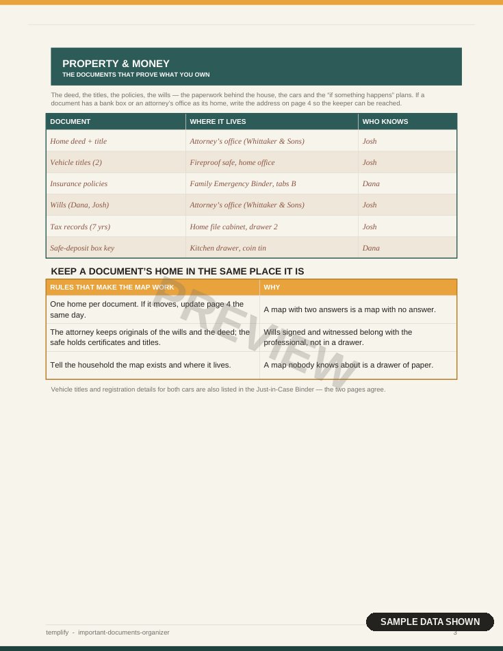 Important Documents Organizer preview 2
