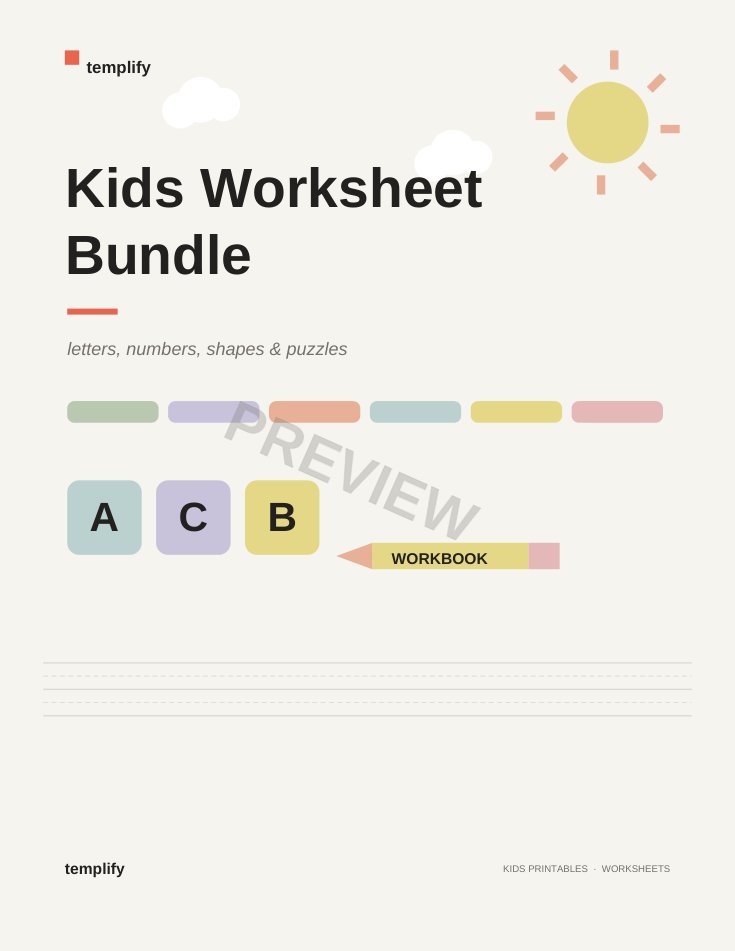Kids Worksheet Bundle preview
