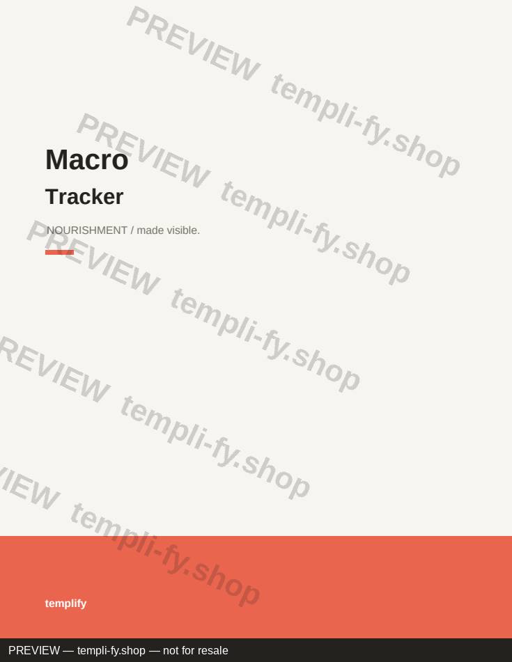 Macro Tracker preview