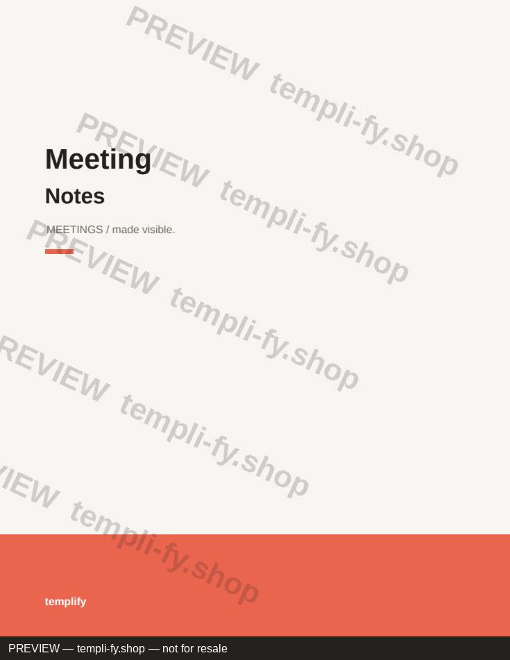 Meeting Notes Template preview