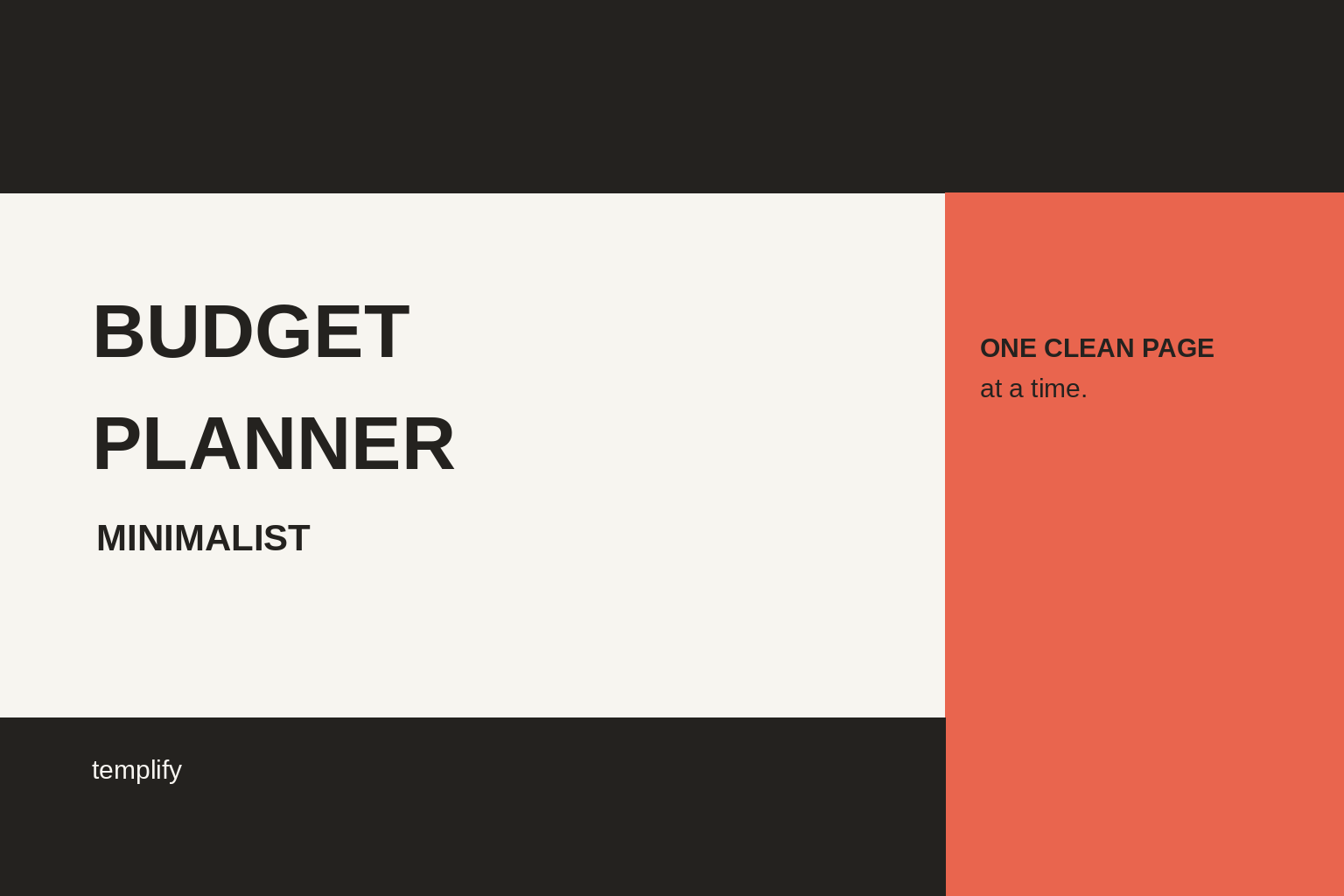 Minimalist Budget Planner preview 2