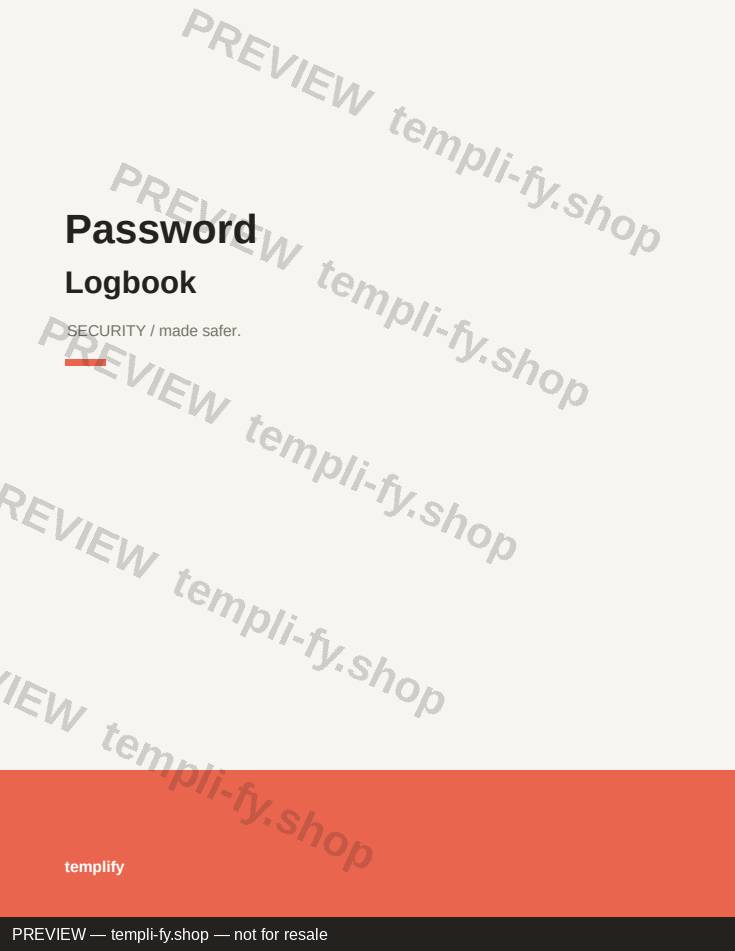 Password Logbook preview