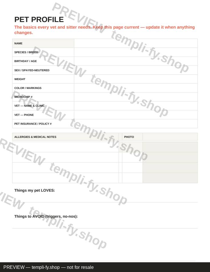 Pet Care Planner preview 2
