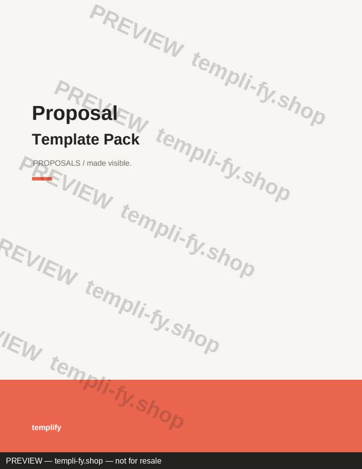 Proposal Template Pack preview
