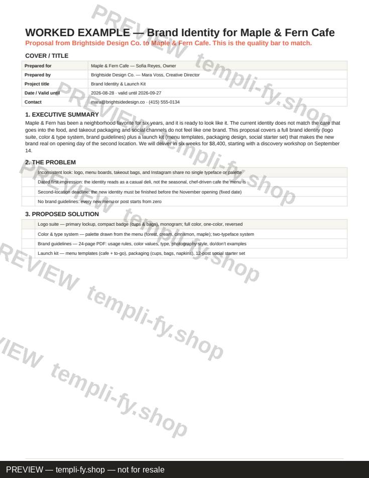 Proposal Template Pack preview 2