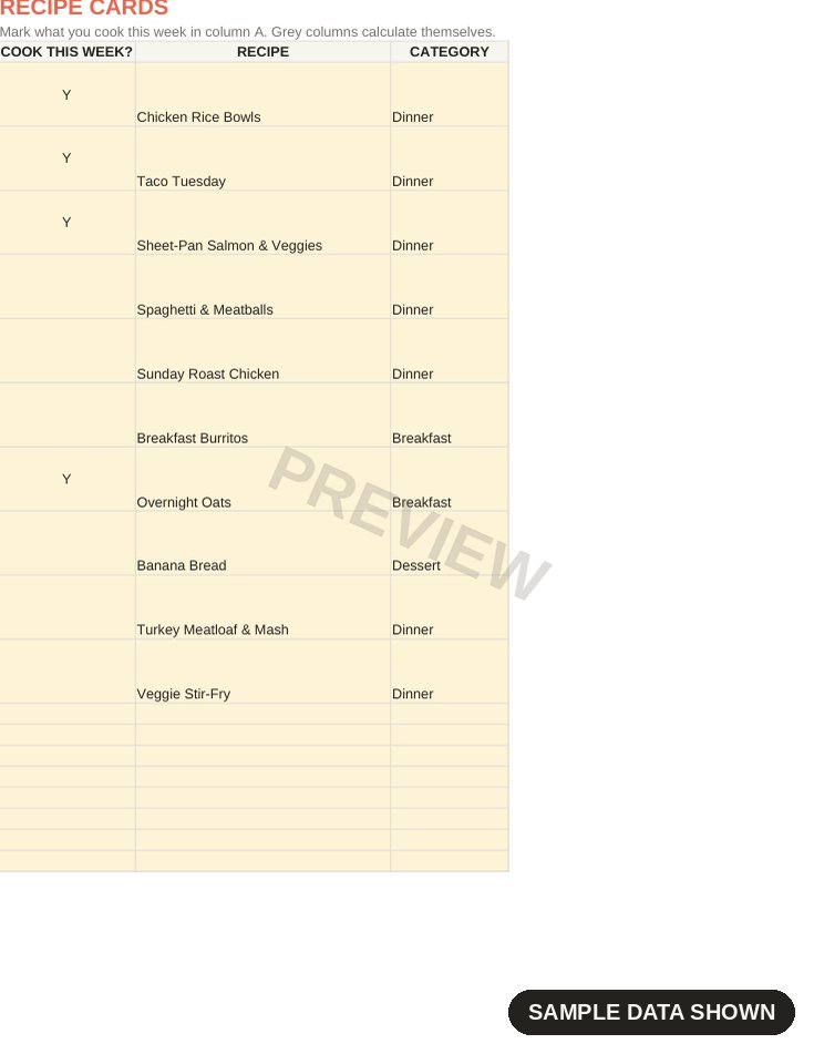 Recipe Organizer preview