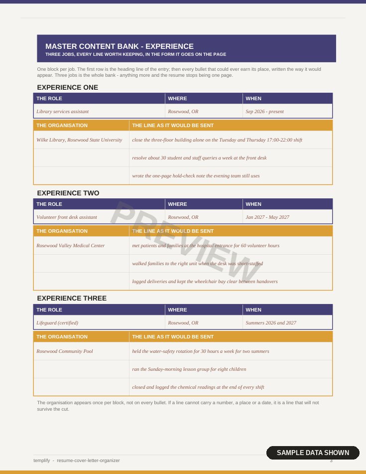 Resume & Cover Letter Organizer preview 2