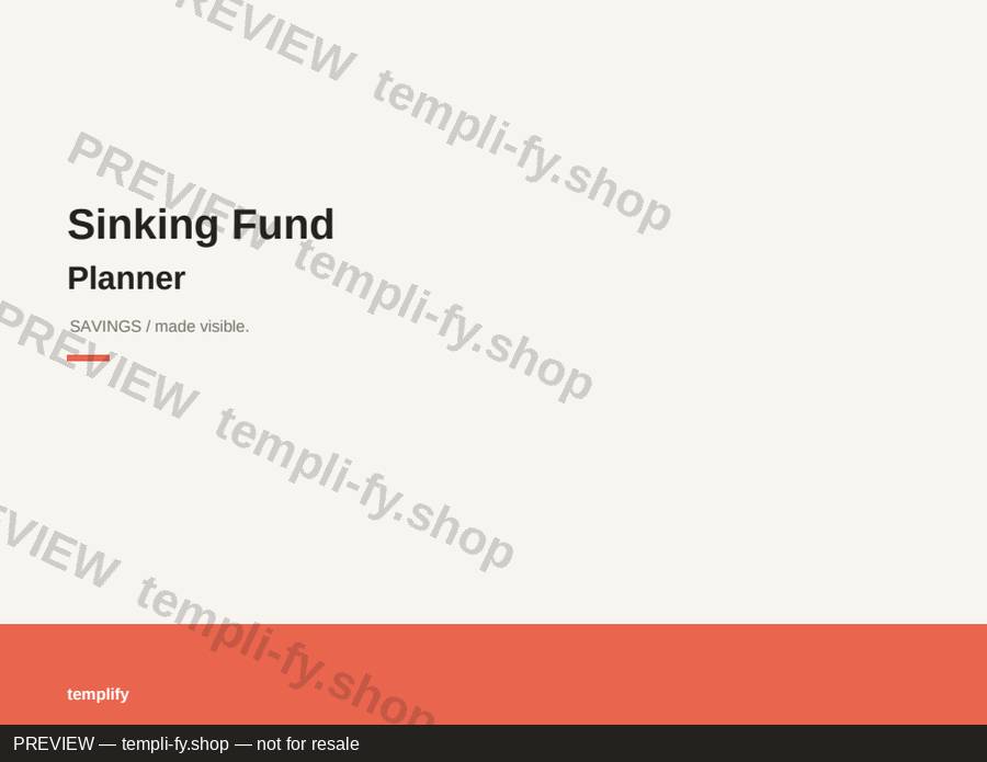 Sinking Fund Planner preview