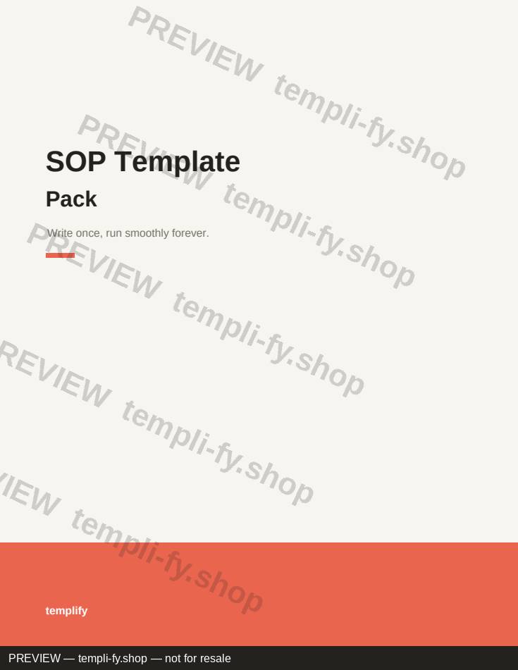 SOP Template Pack preview