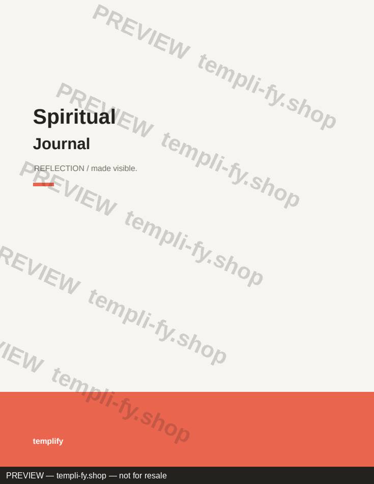 Spiritual Journal preview