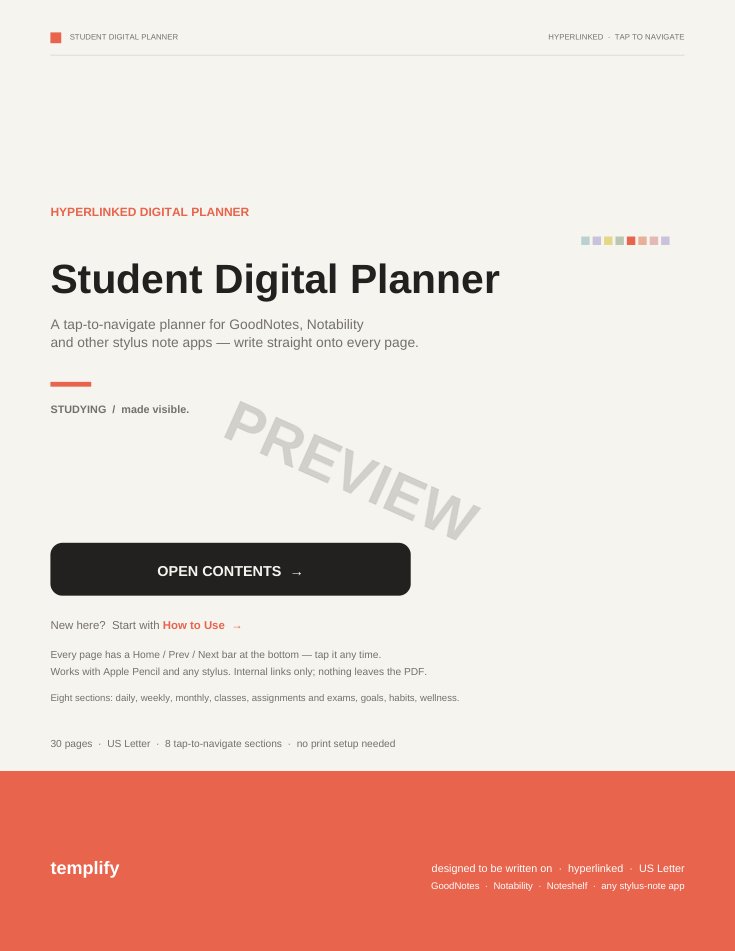 Student Digital Planner preview