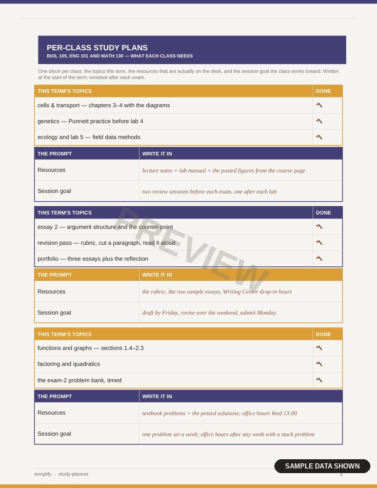 Study Planner preview 2