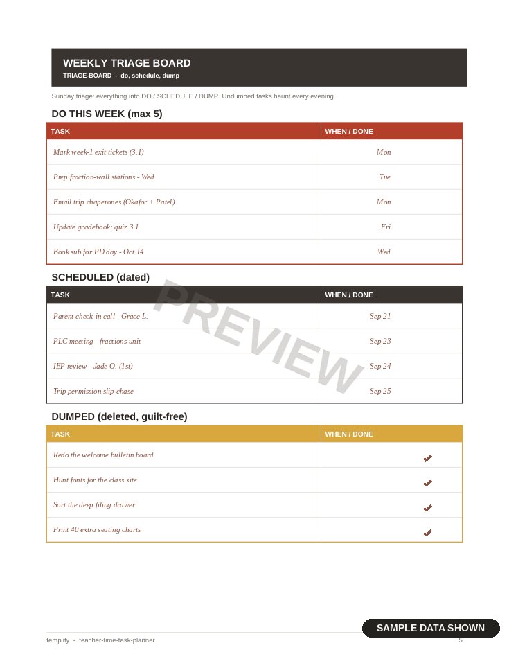 Teacher Time & Task Planner preview