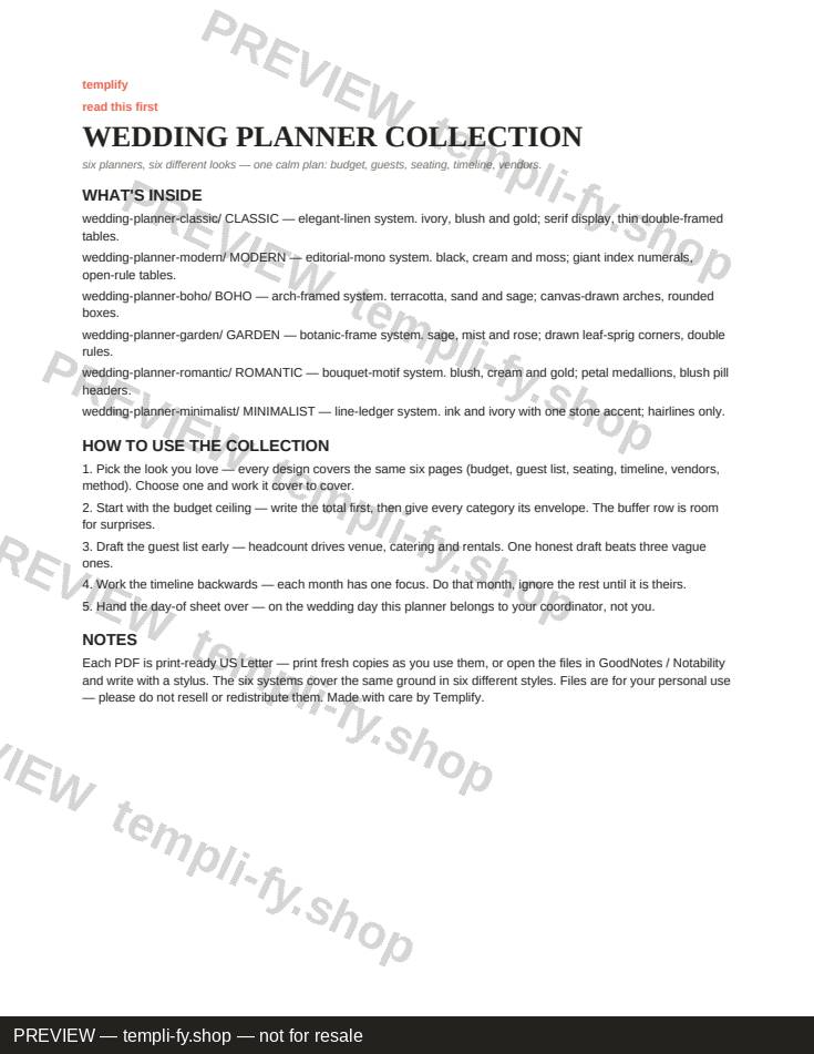 Wedding Planner Design Collection preview 2