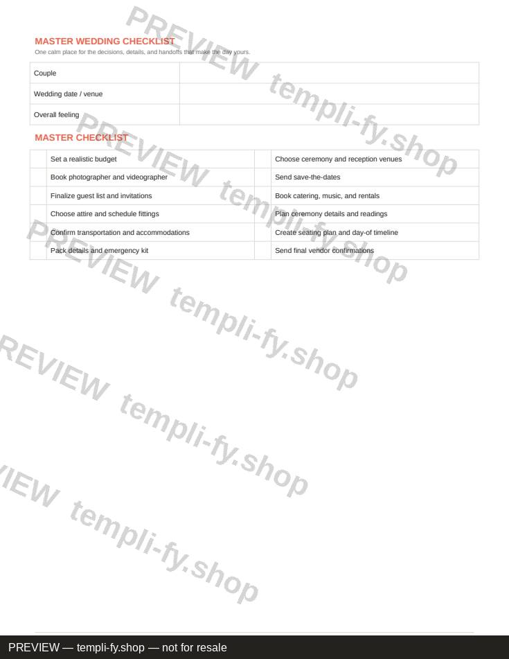 Wedding Planner preview 2