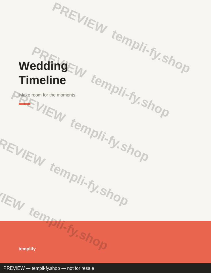Wedding Timeline Planner preview 2