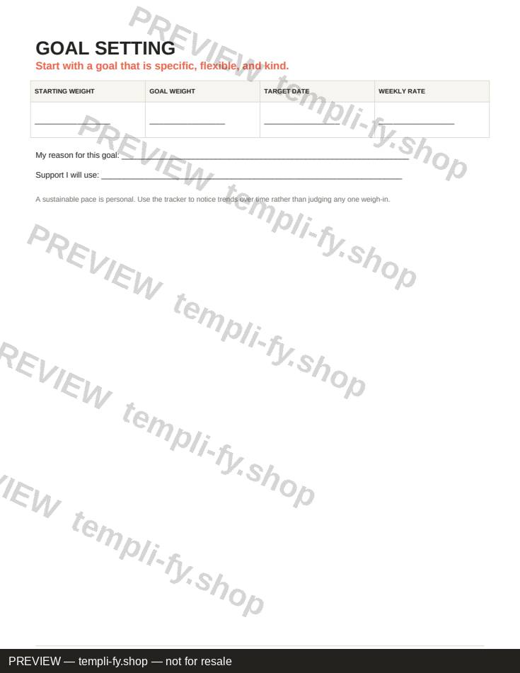 Weight Loss Planner preview 2