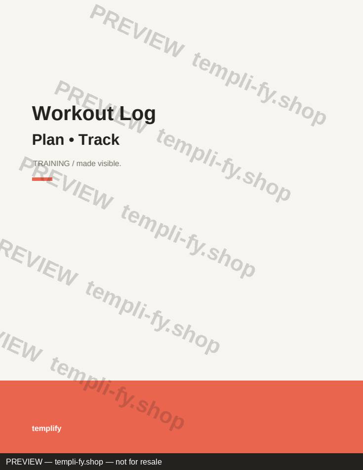 Workout Log preview